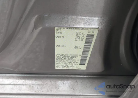 2014 Nissan Altima 2.5 Sl from USA, damaged, VIN 1N4AL3AP3EN238627